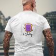 Peanut Butter And Jelly Costumes For Adults Food Fancy Mens Back Print T-shirt Gifts for Old Men