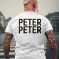 Peter Peter Halloween Pumpkin Eater Costume Shirt Mens Back Print T-shirt Gifts for Old Men