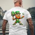 Pickleball Leprechaun St Patrick's Day Pickleball Player Men's T-shirt Back Print Gifts for Old Men