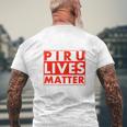 Piru Lives Matter Mens Back Print T-shirt Gifts for Old Men