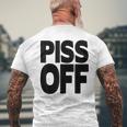 Piss Off Graphic Go Away Yeah Right Black Letters Men's T-shirt Back Print Gifts for Old Men