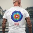 Power Of Om Colorful Tie Dye Yoga Gym Peace Men's T-shirt Back Print Gifts for Old Men