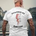 Powered By Bacon Meat Lovers Men's T-shirt Back Print Gifts for Old Men
