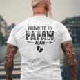 Promoted To Papaw Again Vintage Father's Day For Dad Mens Back Print T-shirt Gifts for Old Men