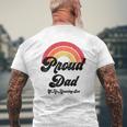 Proud Dad Of A Gay Son Lgbtq Ally Free Dad Hugs Bi Mens Back Print T-shirt Gifts for Old Men