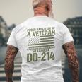 Proud Daughter Of A Veteran My Dad Doesn't Have A Phd Dd214 Ver2 Mens Back Print T-shirt Gifts for Old Men