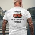 Racecar Spelled Backwards Is Racecar Men's T-shirt Back Print Gifts for Old Men