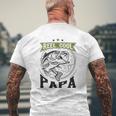 Reel Cool Papa For Cool Fisherman Dad Mens Back Print T-shirt Gifts for Old Men