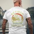 Retired Gone Fishing- Grandpa Retirement Bass Dad Men's T-shirt Back Print Gifts for Old Men