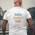 Retro Dada Daddy Dad Bruh Fathers Day Men's T-shirt Back Print Gifts for Old Men