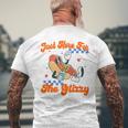 Retro Hot Dog I'm Just Here For The Glizzy Happy 4Th Of July Men's T-shirt Back Print Gifts for Old Men