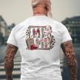 Retro Leopard Baseball Mimi Baseball Lover Men's T-shirt Back Print Gifts for Old Men