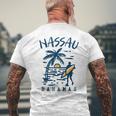 Retro Nassau Bahamas Trip Bahamas Vacation Beach Sunset Men's T-shirt Back Print Gifts for Old Men