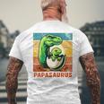 Retro Papasaurusatertag Bester Papa T-Rex Papa Dinosaur Raglan T-Shirt mit Rückendruck Geschenke für alte Männer