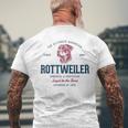 Retro-Styled Vintage Rottweiler T-Shirt mit Rückendruck Geschenke für alte Männer