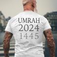 Retro Umrah 2024 Crew Uniform 1445 Umra Group Pilgrim Squad Men's T-shirt Back Print Gifts for Old Men