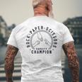 Rock Paper Scissors Champion Men's T-shirt Back Print Gifts for Old Men