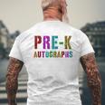 Rockstar Pre-K Class Autographs Last Day Signature Sign My Men's T-shirt Back Print Gifts for Old Men