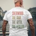 Sherwood The Man The Myth The Legend Boy Name Men's T-shirt Back Print Gifts for Old Men