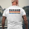 Show Your Durham Nc Hometown Pride With This Retro 70S 80S Men's T-shirt Back Print Gifts for Old Men