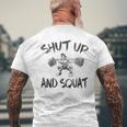 Shut Up And Squat Vintage Leg Day Men's T-shirt Back Print Gifts for Old Men