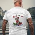 Silver Labrador Retriever Santa Paws Classic Dog Christmas Mens Back Print T-shirt Gifts for Old Men