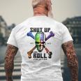 Skull Shut Up And Roll Jiu Jitsu Est 1926 Ver2 Mens Back Print T-shirt Gifts for Old Men