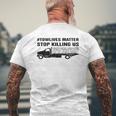Slow Down Move Over Towlivesmatter Mens Back Print T-shirt Gifts for Old Men