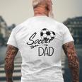 Soccer Dad Ball Heart Father's Day Mens Back Print T-shirt Gifts for Old Men