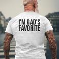 Son Daughter I'm Dad's Favorite Mens Back Print T-shirt Gifts for Old Men