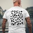 Spotted White With Black Polka Dots Dalmatian Men's T-shirt Back Print Gifts for Old Men