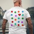 Spotty Dots Spots & Heart Yellow Men Women Children Spot Men's T-shirt Back Print Gifts for Old Men