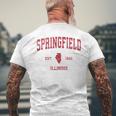 Springfield Illinois Il Vintage Sports Red Print Men's T-shirt Back Print Gifts for Old Men