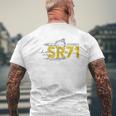 Sr71 Blackbird Air Force Military Jet Mens Back Print T-shirt Gifts for Old Men