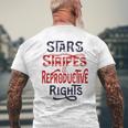 Stars Stripes And Reproductive Rights 4Th Of July Feminist Mens Back Print T-shirt Gifts for Old Men