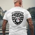Statue Of Liberty Patriotic Sunglasses Let Freedom Ring Men's T-shirt Back Print Gifts for Old Men