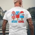 Stay Cool 4Th July Popsicle Usa Flag Boy Toddler Men's T-shirt Back Print Gifts for Old Men