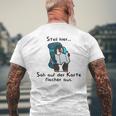 Steil Hier Sah Auf Der Karte Flachaus S T-Shirt mit Rückendruck Geschenke für alte Männer