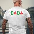 Summer Dad Dada Watermelon One In A Melon Party Daddy Mens Back Print T-shirt Gifts for Old Men