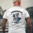 Summerween Vibes Skeleton Ice Cream Summer Vacation Men's T-shirt Back Print Gifts for Old Men