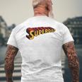 Super Dad Superdad Superhero Dad Mens Back Print T-shirt Gifts for Old Men