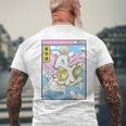 Surfing Ghost Banana Milk Japanese Waves Kawaii Vaporwave Men's T-shirt Back Print Gifts for Old Men