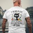 I Survived It’S Fine I’M Fine Tax Season Everything Is Fine Men's T-shirt Back Print Gifts for Old Men