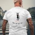 T-shirt imprimé au dos J'peux Pas Mon Chat Veut Pas, Humour Pour Amateurs de Chats Cadeaux pour les vieillards