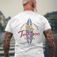 Tahiti Teahupoo Surfing French Polynesian Vintage Men's T-shirt Back Print Gifts for Old Men