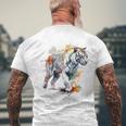 Tigre Colorido Arte Zoo Animal Tigre Camiseta Hombre Estampado Espalda Regalos para ancianos