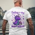 Today Is My Birthday Dinosaurier Party Dekorationen T-Shirt mit Rückendruck Geschenke für alte Männer