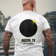 Total Solar Eclipse Austin 2024 Texas Austin Eclipse Men's T-shirt Back Print Gifts for Old Men