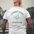 Tummy Ache Survivor Rabbit Meme Bunny Lover Men's T-shirt Back Print Gifts for Old Men