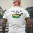 Two Peas In A Pod Grandpa Of Twins Men's T-shirt Back Print Gifts for Old Men